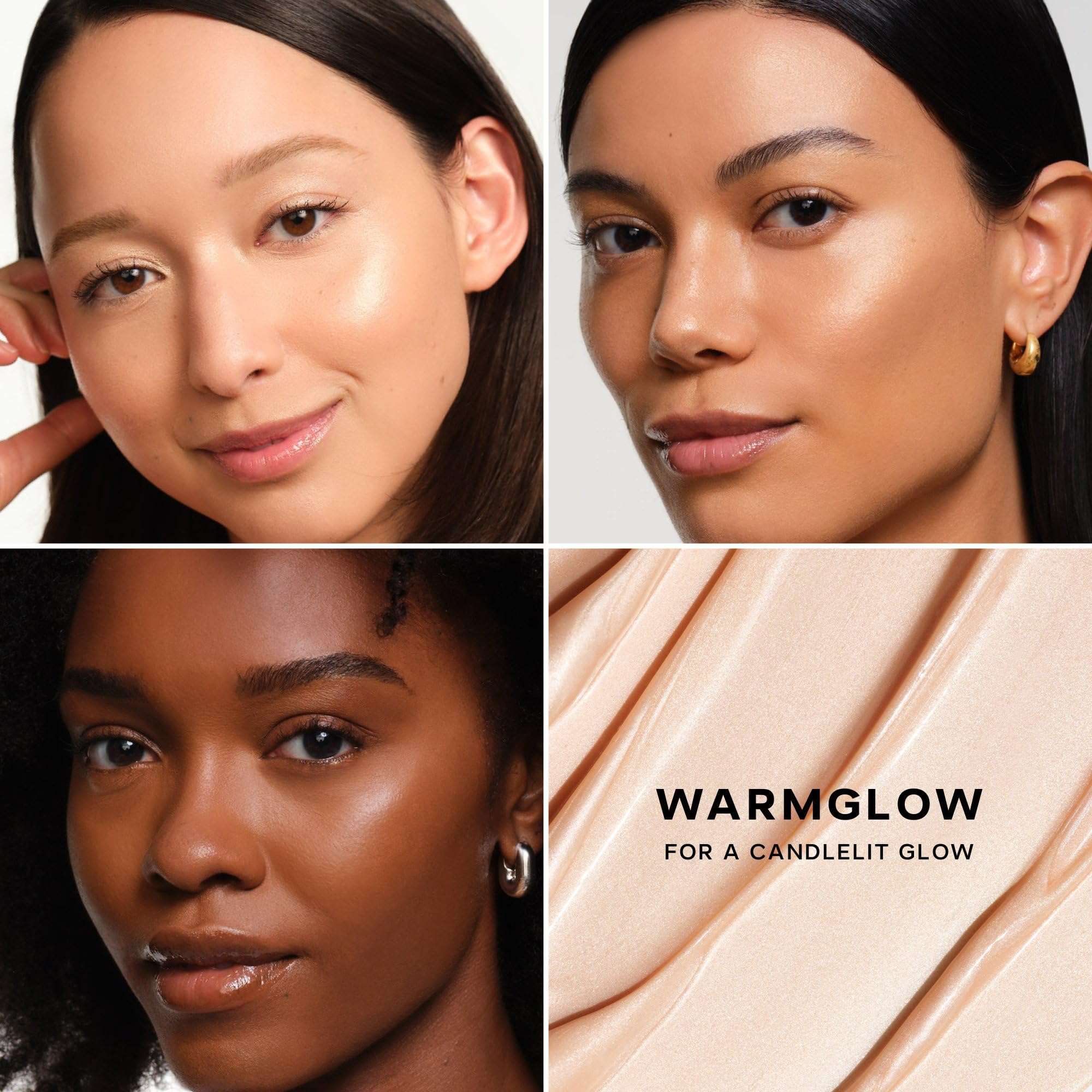 Saie Mini Glowy Super Gel Primer with Vitamin C for a radiant, warm glow on the face, perfect for makeup prep.