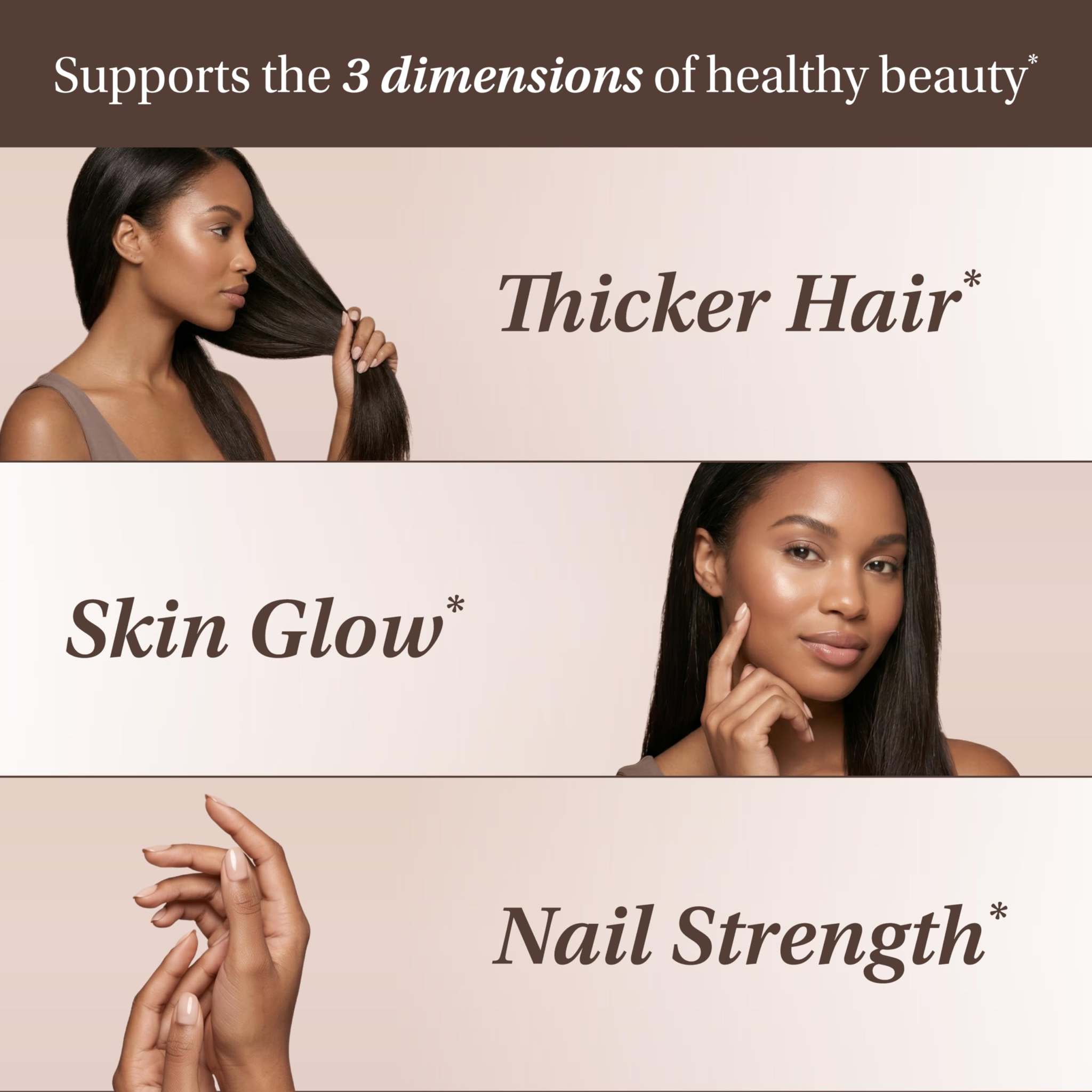Sandhu's Biotin Collagen & Keratin Complex nutritional supplement bottles with 60 capsules, designed to support hair and skin health.