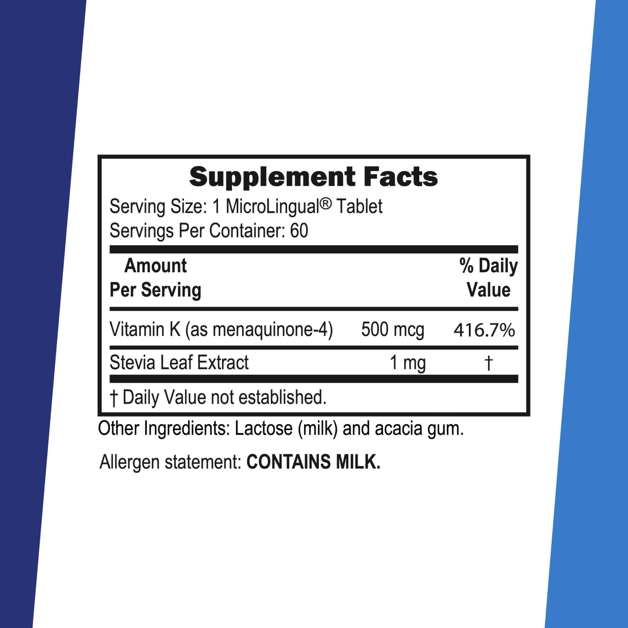Superior Source Vitamin K2 500mcg MK-4 supplement in a bottle of 60 tablets, designed to support bone and cardiovascular health.
