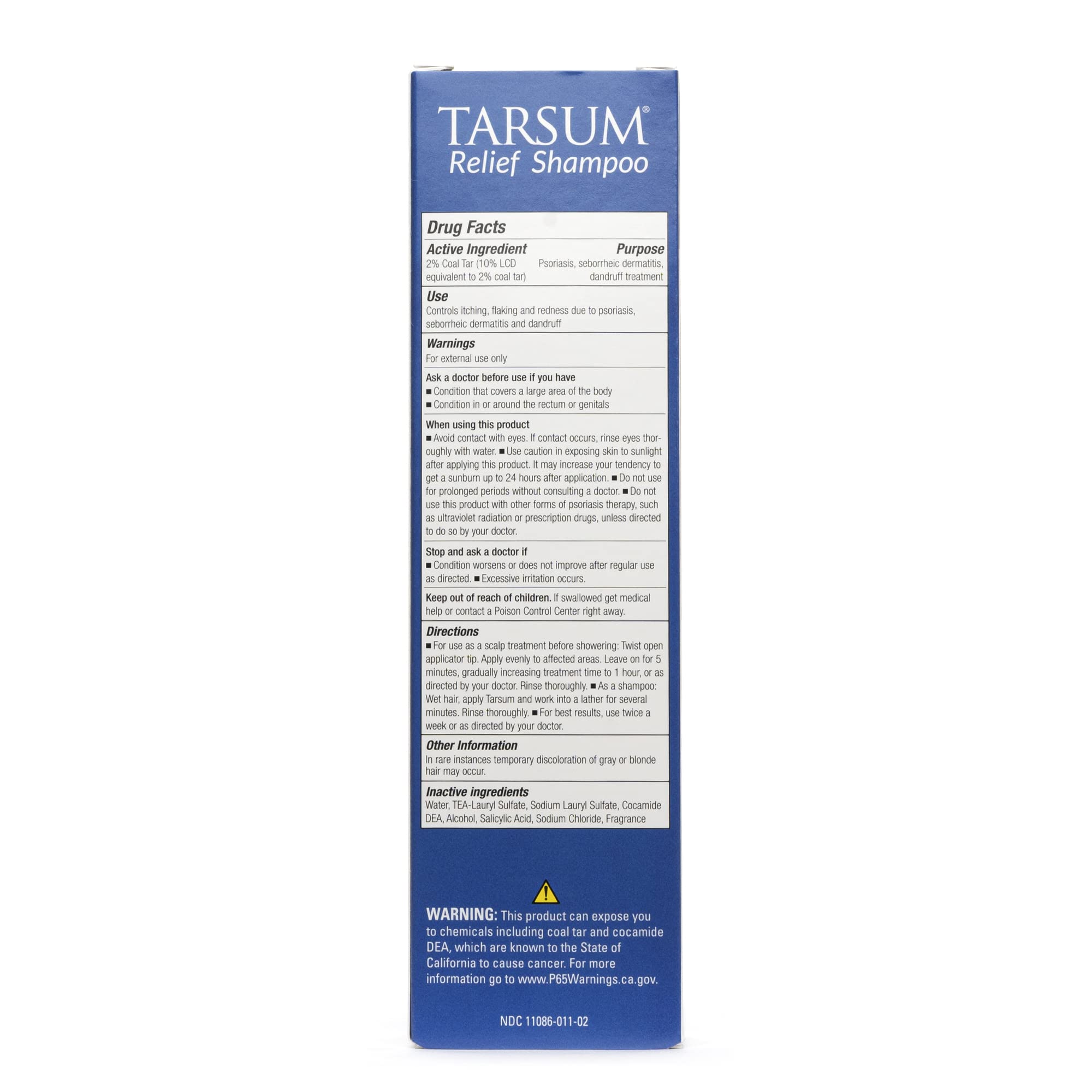 Tarsum Coal Tar Shampoo for scalp psoriasis, 8 oz, natural shampoo to soothe and treat scalp skin conditions.
