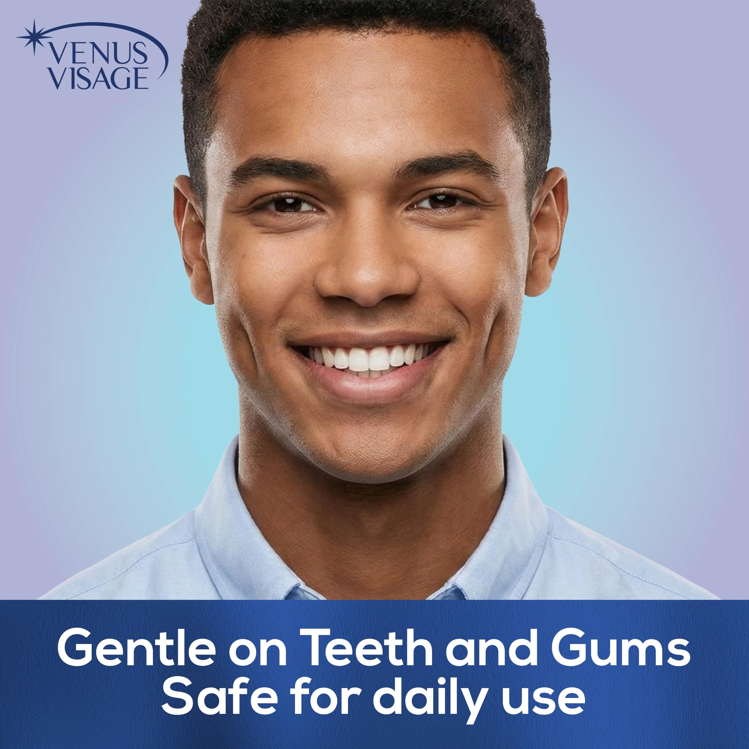 Venus Visage teeth whitening pen pack of 4 with over 30 uses, featuring compact white pens for at-home teeth whitening.