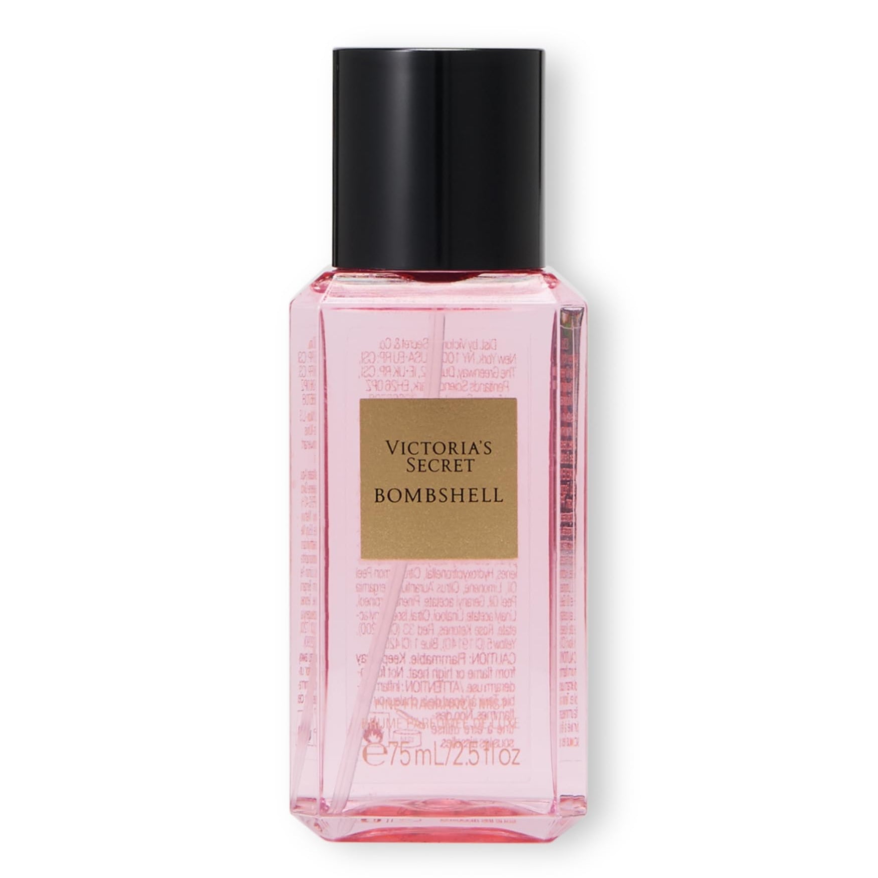 Victoria's Secret Bombshell Mini Fragrance Mist 2.5 oz, personal fragrance with floral and fruity notes in a sleek spray bottle.
