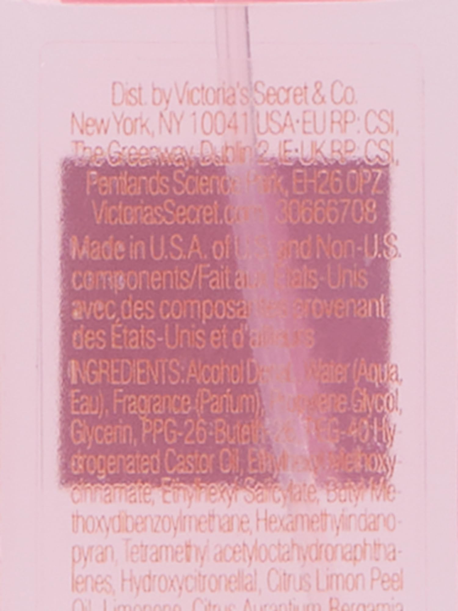 Victoria's Secret Bombshell Mini Fragrance Mist 2.5 oz, personal fragrance with floral and citrus notes, in a compact spray bottle.