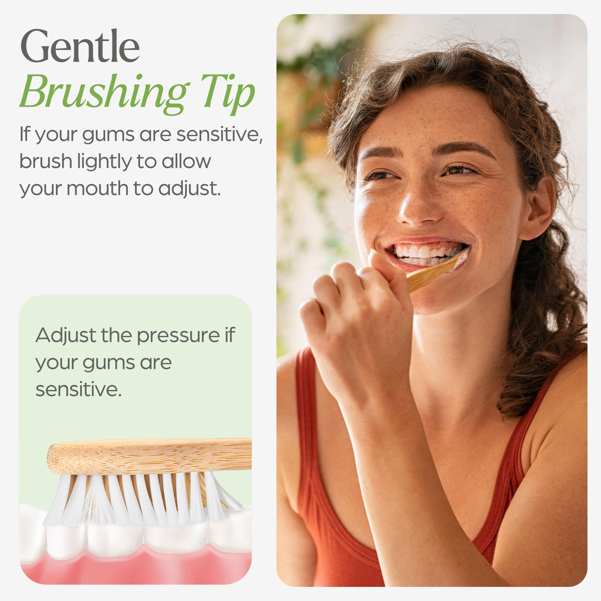 VIVAGO bamboo toothbrushes 10-pack with BPA-free bristles, eco-friendly wooden handles, and natural design for sustainable oral care.