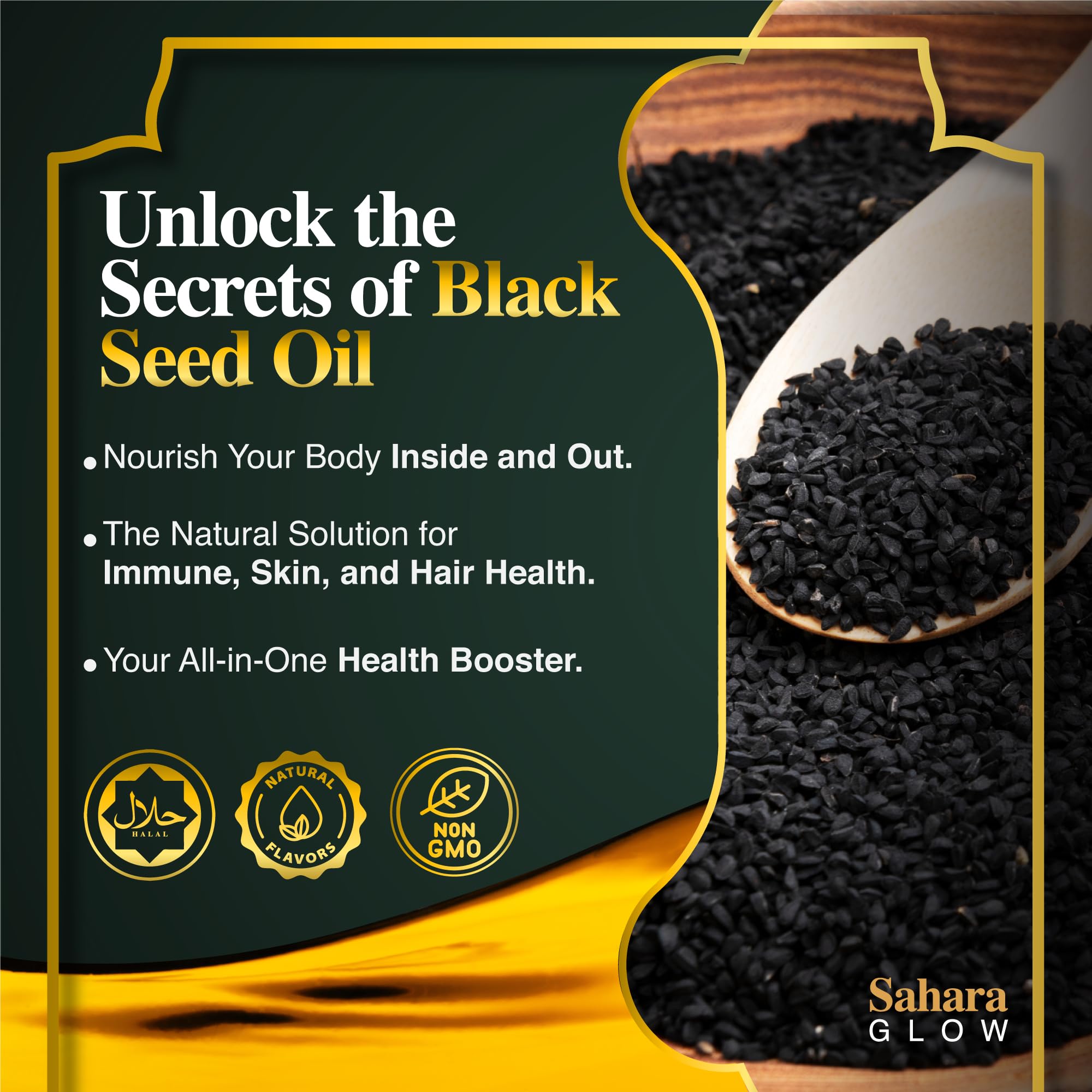 Zamann Naturals Black Seed Oil 4.2oz bottle showing the dark glass container and label for edible vegetable oil.